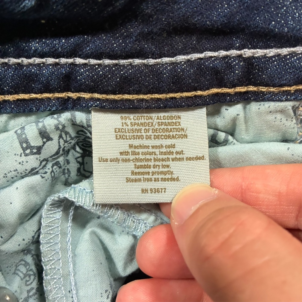 Decree Womens Bootcut Jeans Size 11 Blue Distressed Denim Stretch Low Rise - Picture 5 of 10